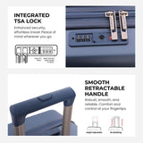 Aerolite 3-Piece Luggage Set – Lightweight Hard Shell Suitcases with 4 Dual Spinner Wheels & TSA Lock – Expandable Cabin (21”), Medium (24”), Large (28”) – Expandable Carry-On Case Included – Blue