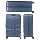 Aerolite Lightweight ABS Hard Shell 4 Wheel Spinner 4 Piece Travel Luggage Suitcase Set , Cabin + Medium + Large + Extra Large (BLUE)