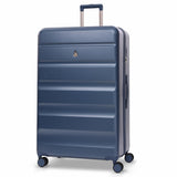 Aerolite Lightweight ABS Hard Shell 4 Wheel Spinner 4 Piece Travel Luggage Suitcase Set , Cabin + Medium + Large + Extra Large (BLUE)