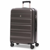 Aerolite Lightweight ABS Hard Shell 4 Wheel Spinner 3 Piece Travel Luggage Suitcase Set , Cabin + Medium + Large + Extra Large (CHARCOAL)