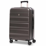 Aerolite 24” Medium 67L ABS Check-In Suitcase – Lightweight Hard Shell Luggage with 4 Spinner Wheels, TSA Lock & Organised Interior – Charcoal