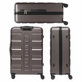 Aerolite Lightweight ABS Hard Shell 4 Wheel Spinner 3 Piece Travel Luggage Suitcase Set , Cabin + Medium + Large + Extra Large (CHARCOAL)