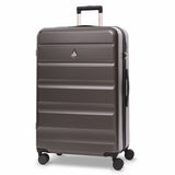 Aerolite Lightweight ABS Hard Shell 4 Wheel Spinner 3 Piece Travel Luggage Suitcase Set , Cabin + Medium + Large + Extra Large (CHARCOAL)
