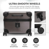 Aerolite 101L Large Trunk Suitcase with 4+1 Spinner Wheels, ABS Hard Shell Luggage with TSA Lock, Lightweight Check-in Travel Suitcase Trunk - Charcoal