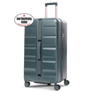 Aerolite 101L Extra Large Hard Shell Trunk Suitcase – Deep Packing, 4+1 Spinner Wheels, TSA Lock  - Forest Green
