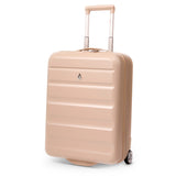 Aerolite Expandable 55x40x20-23cm Cabin Luggage – Ryanair & Wizz Air Priority Max Size Hard Shell Carry-On Suitcase with 2 Wheels & TSA Lock – 40L to 46L - Beige