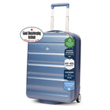 Aerolite Expandable Cabin Suitcase 55x40x20cm Ryanair Priority Max Size, Expands to 55x40x23cm for Lufthansa & Wizz Air Priority, Hard Shell 2-Wheel Carry-On Trolley with TSA Lock, 40–46L Capacity, Blue