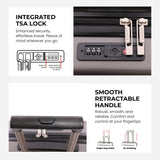 Aerolite Expandable 55x40x20-23cm Cabin Luggage – Ryanair & Wizz Air Priority Max Size Hard Shell Carry-On Suitcase with 2 Wheels & TSA Lock – 40L to 46L - Charcoal