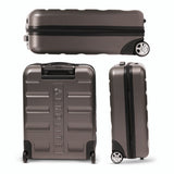 Aerolite Expandable 55x40x20-23cm Cabin Luggage – Ryanair & Wizz Air Priority Max Size Hard Shell Carry-On Suitcase with 2 Wheels & TSA Lock – 40L to 46L - Charcoal