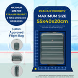 Aerolite Expandable 55x40x20-23cm Cabin Luggage – Ryanair & Wizz Air Priority Max Size Hard Shell Carry-On Suitcase with 2 Wheels & TSA Lock – 40L to 46L - Forest Green