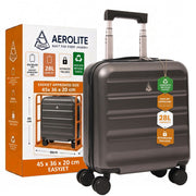 Aerolite 45x36x20cm Easyjet Maximum Cabin Size Carry On Suitcase With 8 Ultra Smooth Wheels, TSA Lock, Eco-Friendly Interior, SBS Zippers, 5 Years Warranty