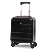 Aerolite 45x36x20cm EasyJet Cabin Suitcase – Underseat Hard Shell Carry On Luggage with 8 Spinner Wheels, TSA Lock & ABS Shell, Lightweight 28L Cabin Bag (Black)