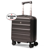 Aerolite 45x36x20cm EasyJet Cabin Suitcase – Underseat Hard Shell Carry On Luggage with 8 Spinner Wheels, TSA Lock & ABS Shell, Lightweight 28L Cabin Bag (Charcoal)
