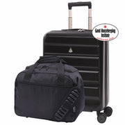 Aerolite Ryanair Priority Max Cabin Bag Bundle – Expandable 55x40x20/23cm Hard Shell Suitcase + 40x30x20cm Underseat Bag (Latest Ryanair Size), Airline-Approved Carry-On Luggage Set with TSA Lock