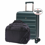 Aerolite Ryanair Priority Max Bundle – Expandable 55x40x20/23cm Hard Shell Suitcase + 40x30x20cm Underseat Bag (Latest Ryanair Size), Airline-Approved Carry-On Luggage Set with TSA Lock