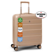 Aerolite 56x45x25cm Large Cabin Bag – Easyjet Large Cabin/Plus/Flexi, British Airways & Jet2 Maximum Cabin Luggage Size, Lightweight Hard Shell Suitcase with 8 Spinner Wheels, TSA Lock, 56L Capacity, 5-Year Warranty, Beige