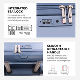 Aerolite 56x45x25cm Cabin Luggage – British Airways, Jet2 & Easyjet Upgrade Maximum Allowance – Lightweight Hard Shell 8-Wheel Suitcase with TSA Lock – 56.25L - Blue