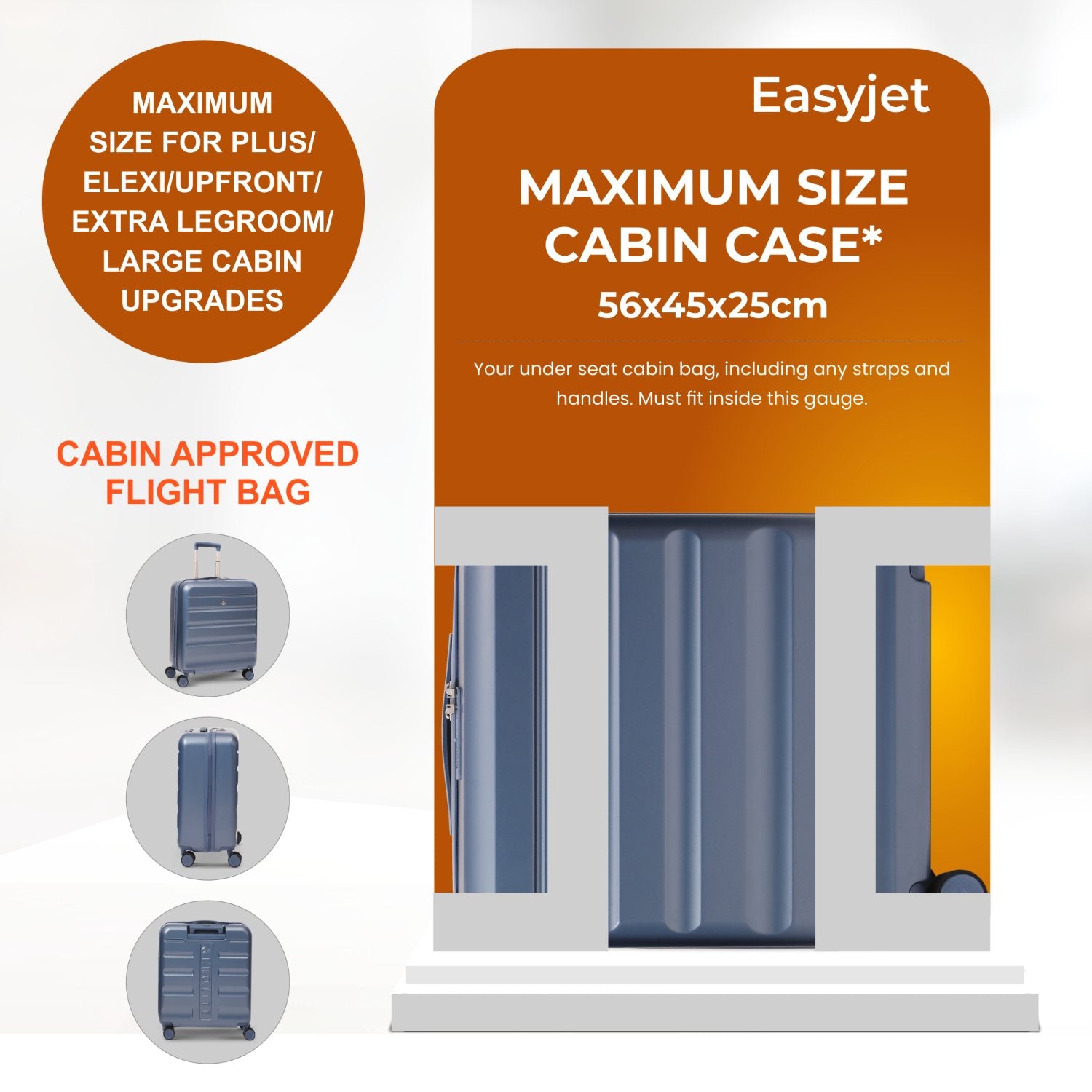 Size Jet2 Extra Baggage Cost Aerolite 56x45x25cm Cabin Luggage