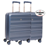 Aerolite 56x45x25cm Large Cabin Bag – Easyjet Large Cabin/Plus/Flexi, British Airways & Jet2 Maximum Cabin Luggage Size, Lightweight Hard Shell Suitcase with 8 Spinner Wheels, TSA Lock, 56L Capacity, 5-Year Warranty, Blue (Set of 2)