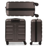 Aerolite 56x45x25cm Cabin Luggage – British Airways, Jet2 & Easyjet Upgrade Maximum Allowance – Lightweight Hard Shell 8-Wheel Suitcase with TSA Lock – 56.25L - Charcoal