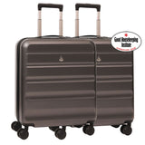 Aerolite 56x45x25cm Large Cabin Bag – Easyjet Large Cabin/Plus/Flexi, British Airways & Jet2 Maximum Cabin Luggage Size, Lightweight Hard Shell Suitcase with 8 Spinner Wheels, TSA Lock, 56L Capacity, 5-Year Warranty, Charcoal (Set of 2)