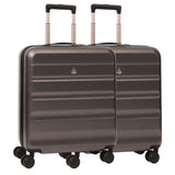 Aerolite 56x45x25cm Large Cabin Bag – Easyjet Large Cabin/Plus/Flexi, British Airways & Jet2 Maximum Cabin Luggage Size, Lightweight Hard Shell Suitcase with 8 Spinner Wheels, TSA Lock, 56L Capacity, 5-Year Warranty, Charcoal (Set of 2)