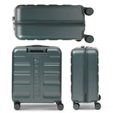 Aerolite 56x45x25cm Cabin Luggage – British Airways, Jet2 & Easyjet Upgrade Maximum Allowance – Lightweight Hard Shell 8-Wheel Suitcase with TSA Lock – 56.25L - Forest Green