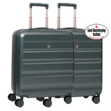 Aerolite 56x45x25cm Large Cabin Bag – Easyjet Large Cabin/Plus/Flexi, British Airways & Jet2 Maximum Cabin Luggage Size, Lightweight Hard Shell Suitcase with 8 Spinner Wheels, TSA Lock, 56L Capacity, 5-Year Warranty, Forest Green (Set of 2)