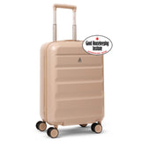 Aerolite 55x35x25cm Hard Shell Carry On Hand Cabin Luggage Suitcase with 4 Spinner Wheels & TSA Lock – Max Size Cabin Bag for Air Europa, Air France, ITA Airways, KLM & Transavia - Beige