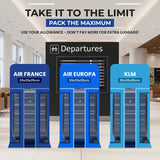Aerolite 55x35x25cm Hard Shell Carry On Hand Cabin Luggage Suitcase with 4 Spinner Wheels & TSA Lock – Max Size Cabin Bag for Air Europa, Air France, ITA Airways, KLM & Transavia - Blue