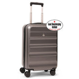 Aerolite 55x35x25cm Hard Shell Carry On Hand Cabin Luggage Suitcase with 4 Spinner Wheels & TSA Lock – Max Size Cabin Bag for Air Europa, Air France, ITA Airways, KLM & Transavia - Charcoal