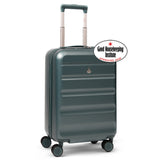 Aerolite 55x35x25cm Hard Shell Carry On Hand Cabin Luggage Suitcase with 4 Spinner Wheels & TSA Lock – Max Size Cabin Bag for Air Europa, Air France, ITA Airways, KLM & Transavia - Forest Green