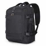 Aerolite 40x30x20cm Ryanair & Wizz Air Underseat Travel Backpack – Cabin Size Hand Luggage with USB Charging Port, RFID Pocket, Wet Compartment, YKK Zippers & Luggage Strap (Black)