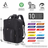 Aerolite 40x30x20cm Ryanair & Wizz Air Maximum Cabin Backpack – 24L Travel Rucksack with Removable Shoulder Carry Pouch, Lightweight Carry On Hand Luggage Bag