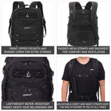 Aerolite 40x30x20cm Ryanair & Wizz Air Maximum Cabin Backpack – 24L Tactical Travel Rucksack, Water-Resistant Carry On Hand Luggage for Camping, Hiking & Flights (Black)