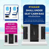 Aerolite 40x30x20cm Ryanair & Wizz Air Maximum Cabin Backpack – 24L Tactical Travel Rucksack, Water-Resistant Carry On Hand Luggage for Camping, Hiking & Flights (Black)