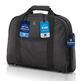 AEROLITE (40x30x15cm) British Airways Maximum, KLM, Air France, Turkish Airlines Maximum Allowance Size Holdall, Cabin Luggage Under Seat Flight Bag, Black