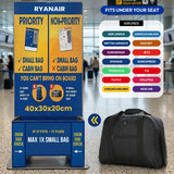 Aerolite 40x30x20cm Ryanair & Wizz Air Maximum Cabin Holdall – Lightweight 24L Underseat Carry On Hand Luggage Travel Bag with Shoulder Strap, Also Approved for Easyjet & More (Black)