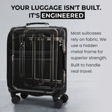 Aerolite Premium Expandable Cabin Luggage 55x40x20/23cm Ryanair Priority Max Carry On Suitcase with Reinforced Metal Frame, TSA Lock, Silent Spinner Wheels & Anti-Microbial Interior – Lightweight Luxury Soft Shell Hand Luggage