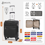 Aerolite Premium 3 Piece Expandable Travel Luggage Set – Cabin, 28” Large & 32” Extra Large Suitcases with TSA Lock & Spinner Wheels (Black)