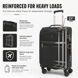 Aerolite Premium Expandable Cabin Luggage 55x40x20/23cm Ryanair Priority Max Carry On Suitcase with Reinforced Metal Frame, TSA Lock, Silent Spinner Wheels & Anti-Microbial Interior – Lightweight Luxury Soft Shell Hand Luggage