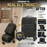 Aerolite Premium Expandable Cabin Luggage 55x40x20/23cm Ryanair Priority Max Carry On Suitcase with Reinforced Metal Frame, TSA Lock, Silent Spinner Wheels & Anti-Microbial Interior – Lightweight Luxury Soft Shell Hand Luggage