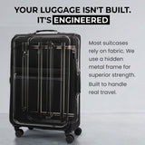 Aerolite Premium 28 Inch Expandable Large Suitcase 103L-120L Lightweight Soft Shell Checked Luggage with Reinforced Metal Frame, Japanese YKK Zips, TSA Lock & Silent Dual Spinner Wheels