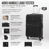 Aerolite Premium 28 Inch Expandable Large Suitcase 103L-120L Lightweight Soft Shell Checked Luggage with Reinforced Metal Frame, Japanese YKK Zips, TSA Lock & Silent Dual Spinner Wheels