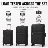 Aerolite Premium 32 Inch Extra Large Expandable Suitcase 150L-172L Lightweight Soft Shell Checked Luggage with Reinforced Metal Frame, Japanese YKK Zips, TSA Lock & Silent Dual Spinner Wheels