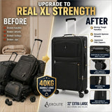 Aerolite Premium 32 Inch Extra Large Expandable Suitcase 150L-172L Lightweight Soft Shell Checked Luggage with Reinforced Metal Frame, Japanese YKK Zips, TSA Lock & Silent Dual Spinner Wheels