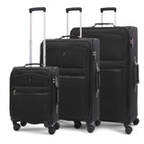 Aerolite Premium 3 Piece Expandable Travel Luggage Set – Cabin, 28” Large & 32” Extra Large Suitcases with TSA Lock & Spinner Wheels (Black)