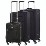 Aerolite Reinforced Super Strong and Light 4 Wheel Lightweight Cabin & Hold Check in Luggage Suitcase, Double-Tube Retractable Trolley Handle, 10 Year Guarantee