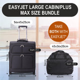 Aerolite (56x45x25cm) Easyjet Large Cabin, British Airways Jet2 Maximum Soft Shell Cabin Suitcase & (45x36x20cm) Easyjet Max Holdall - Aerolite UK