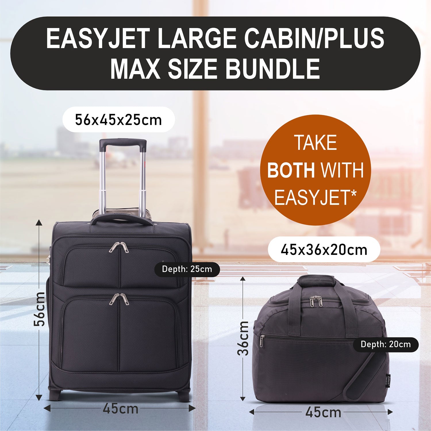 Cabin Luggage Bagaglio 56 X 45 X 25 British Airways 56x45x25